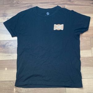 Element black cotton logo t-shirt. Size M